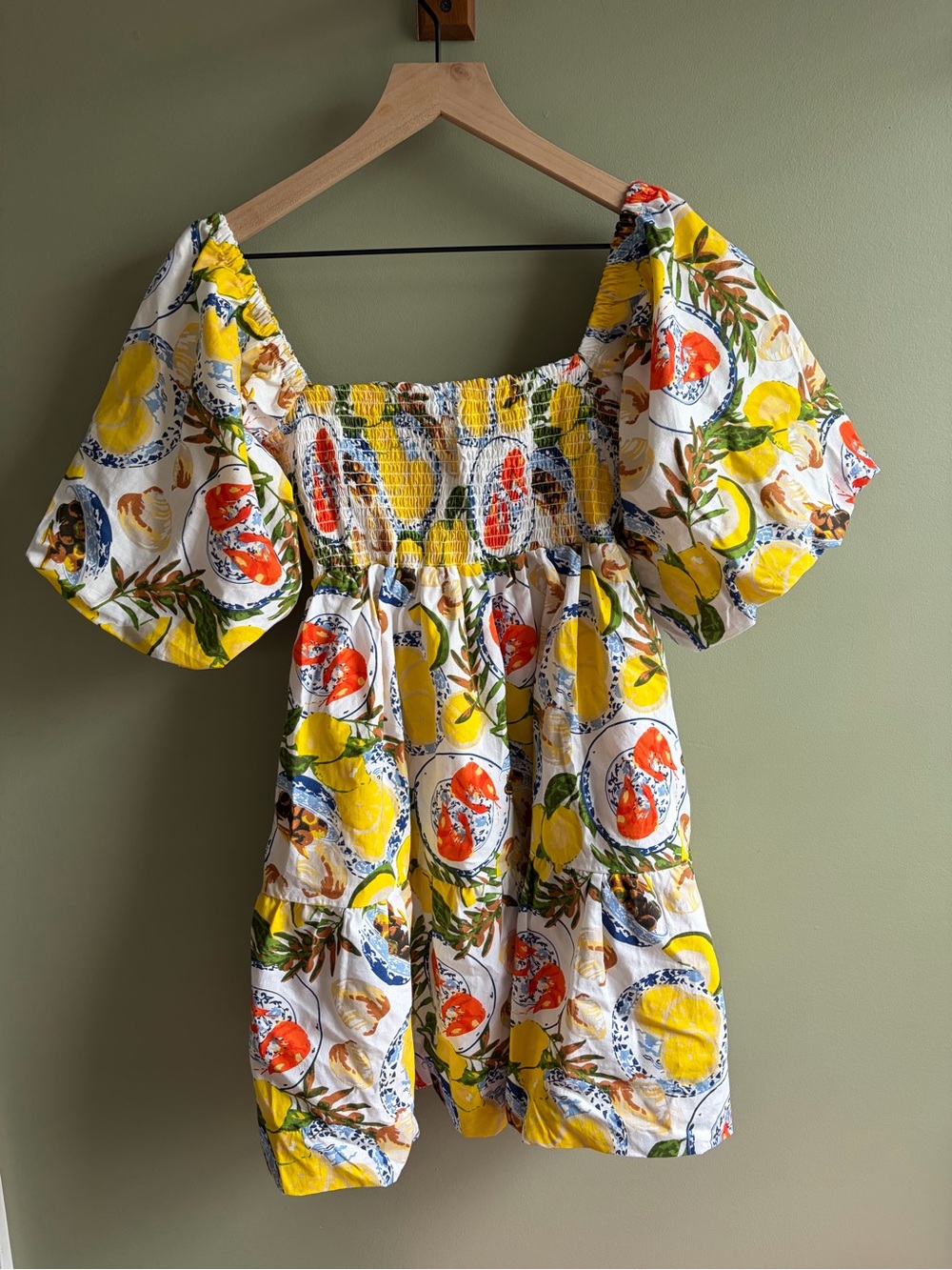 NWT 8 Oak Lane Santorini Puff Sleeve Dress - Picture 7 of 7